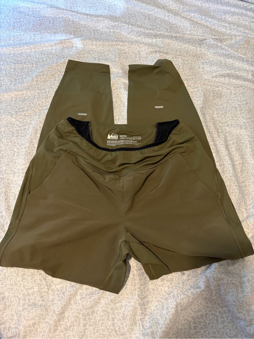 REI Olive Green Leggings with Pockets